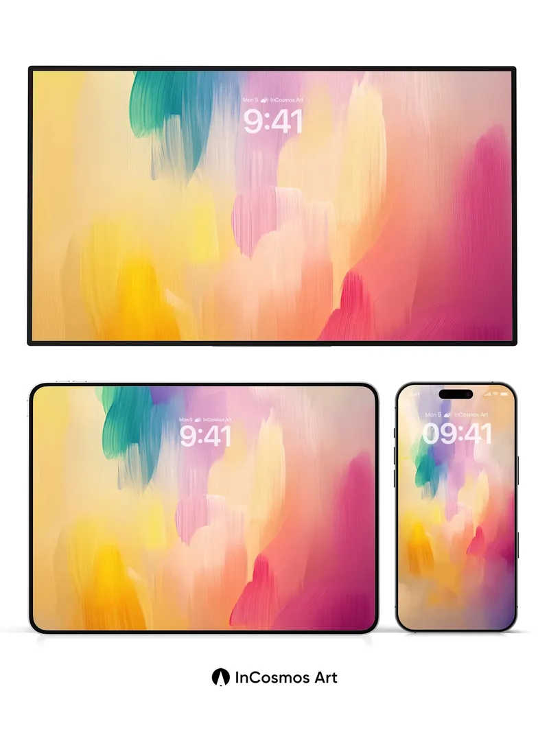 Luminous Drift Wallpaper with Ethereal Hues