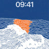 Serene Ocean Sunset Wallpaper - Minimalist Waves wallpaper for iPhone, iPad & Mac