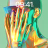 Liquid Chroma Wallpaper with Reflective Veil wallpaper for iPhone, iPad & Mac