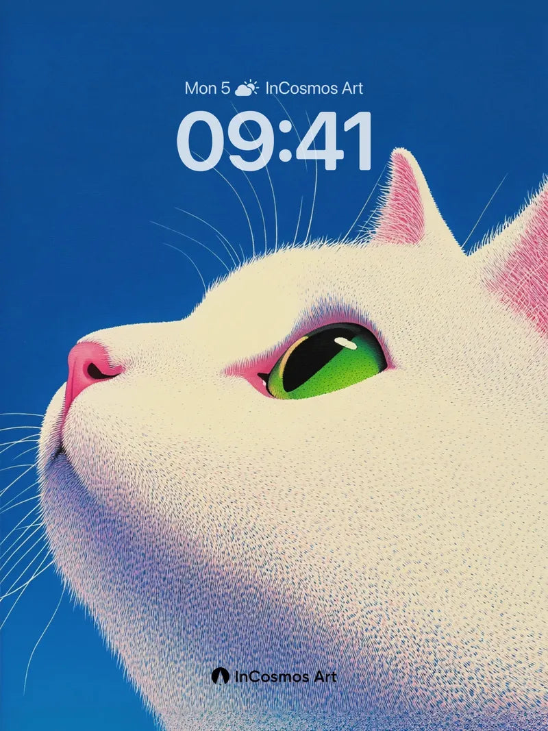Serene Gaze Wallpaper with Emerald Eyes wallpaper for iPhone, iPad & Mac