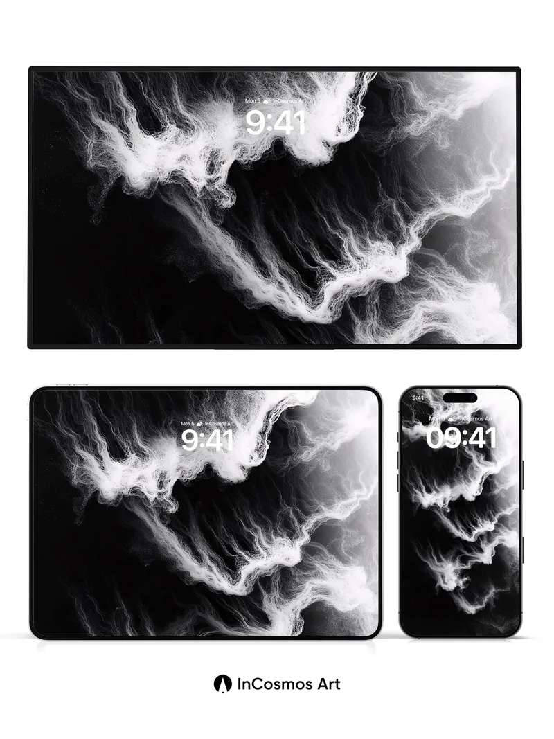 Ethereal Veil Wallpaper with Ghostly Trails