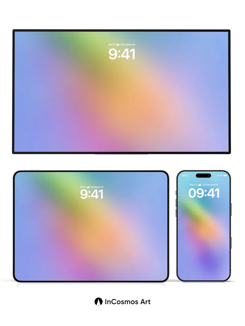 Luminous Drift Wallpaper with Ethereal Hues