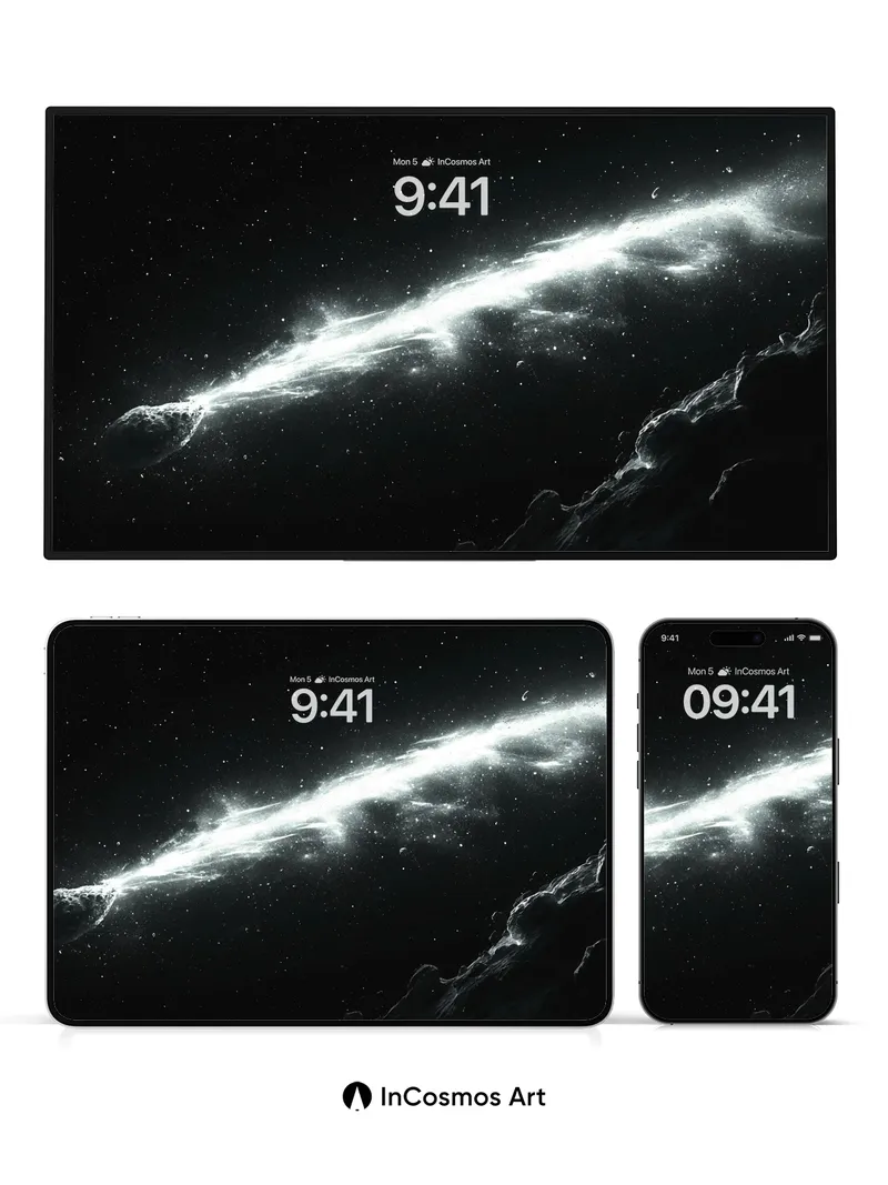 Silent Nebula Wallpaper with Cosmic Veil