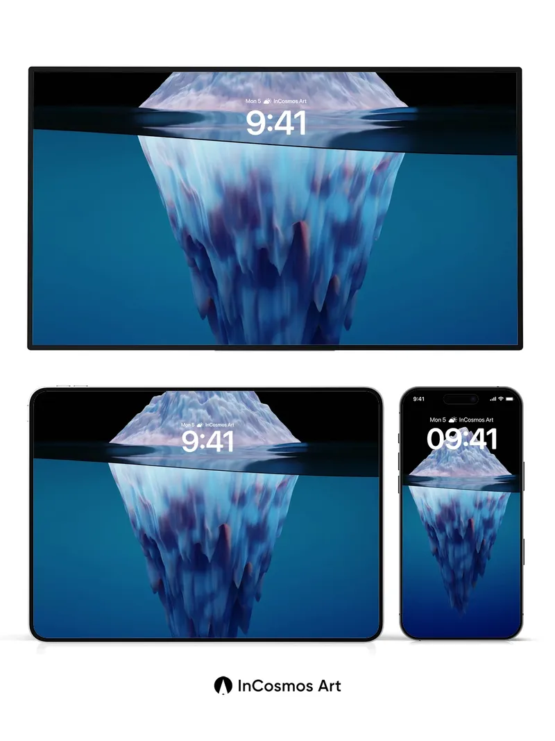 Silent Abyss Wallpaper with Frozen Depths