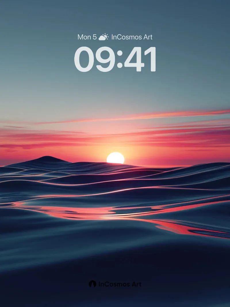 Serenity Dune Wallpaper with Sunset Echoes