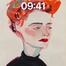 Crimson Flame Wallpaper with Whispering Brushstrokes wallpaper for iPhone, iPad & Mac