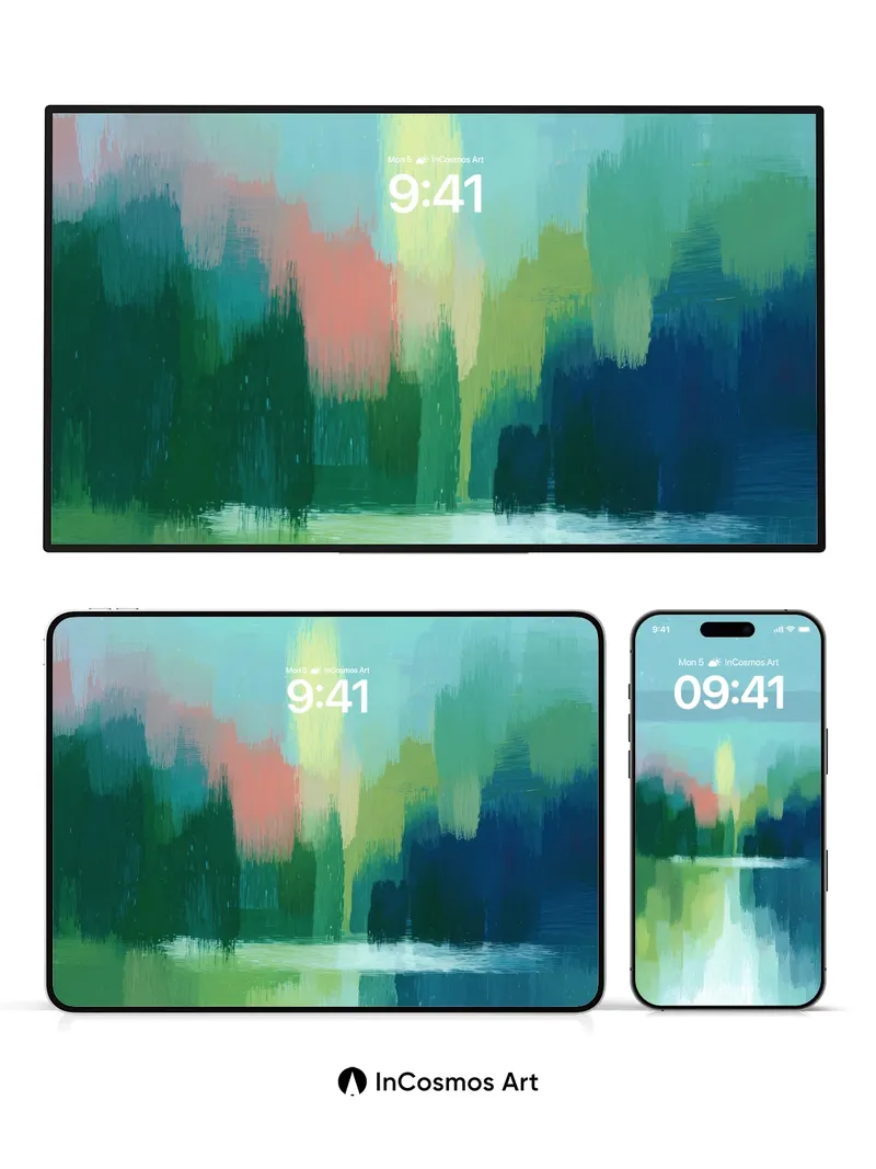 Serene Horizon Wallpaper with Ethereal Reflections