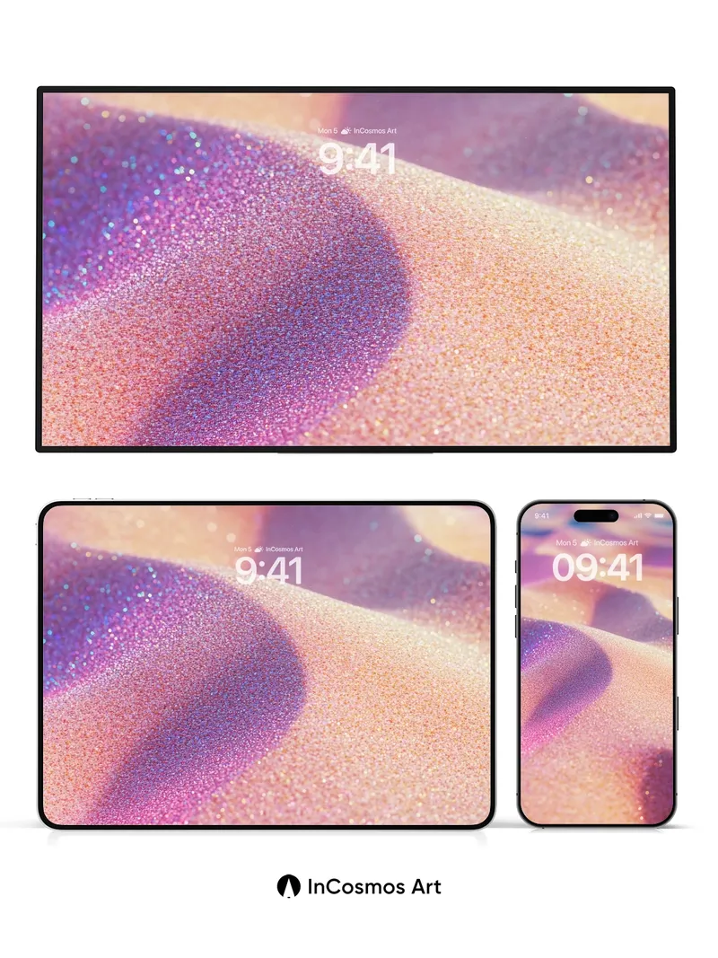 Luminous Dune Wallpaper with Sparkling Hues