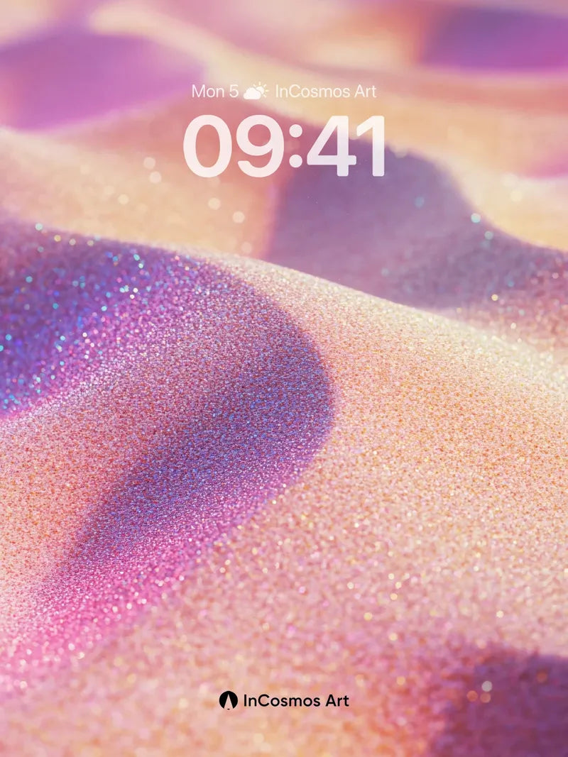 Luminous Dune Wallpaper with Sparkling Hues