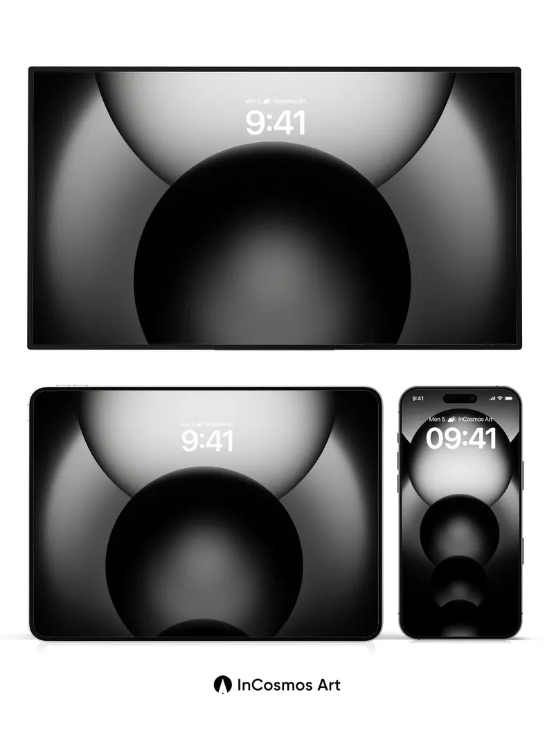 Shadowed Sphere Wallpaper with Gradient Depth