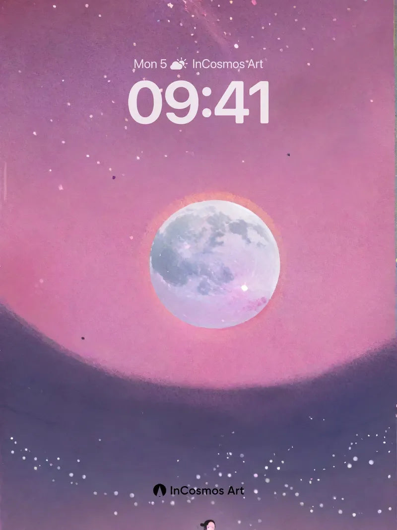 Lunar Hush Wallpaper with Starlit Silence wallpaper for iPhone, iPad & Mac