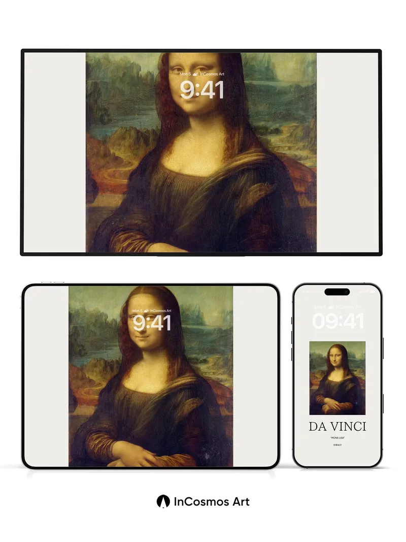 Mysterious Smile Wallpaper with Renaissance Light