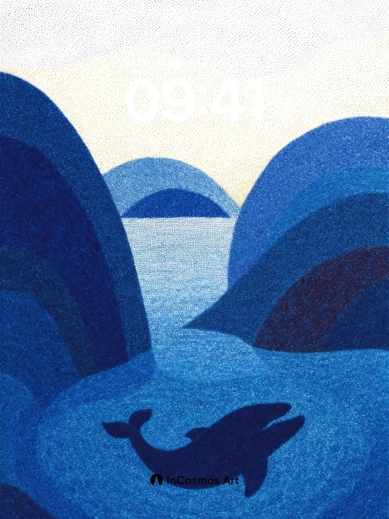 Serenity Whale Wallpaper with Midnight Hues
