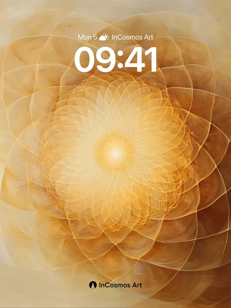 Golden Spiral Wallpaper with Radiant Core