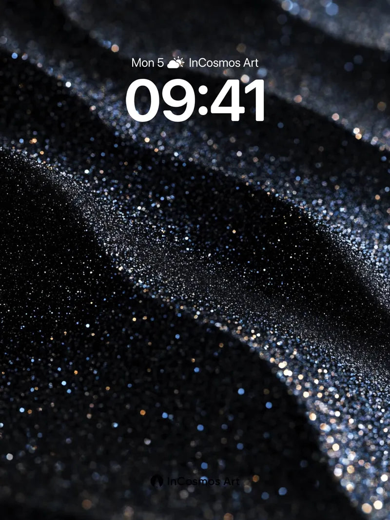 Midnight Glitter Wallpaper with Starlight Ripples