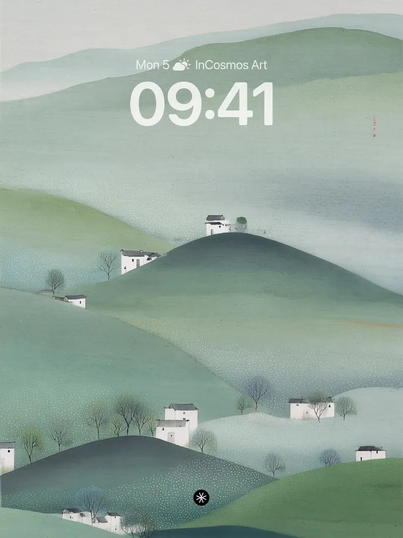 Misty Hillside Wallpaper with Whispering Valleys wallpaper for iPhone, iPad & Mac