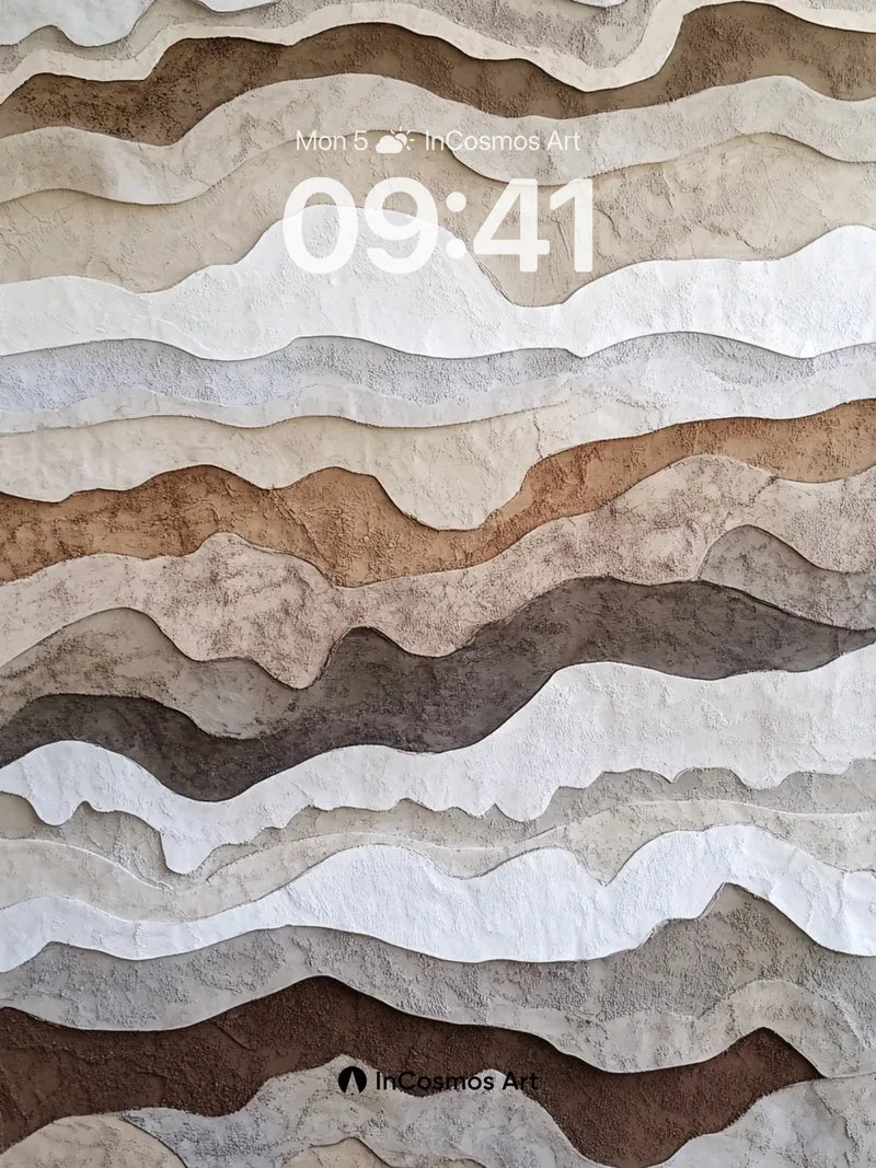 Earthy Wave Wallpaper with Sedimentary Depth