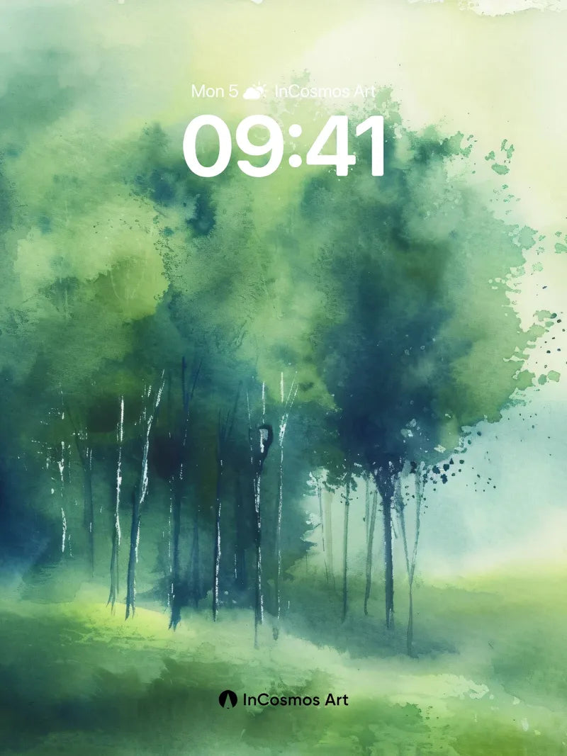 Mist-Cradled Forest Wallpaper with Whispering Canopy wallpaper for iPhone, iPad & Mac