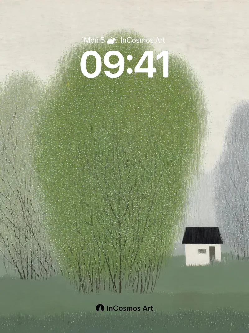 Muted Grove Wallpaper with Whispering Trees