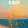 Golden Horizon Wallpaper with Sailboat Whispers wallpaper for iPhone, iPad & Mac
