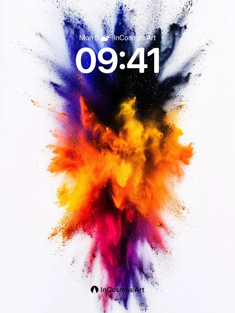 Chromatic Burst Wallpaper with Cosmic Dust wallpaper for iPhone, iPad & Mac