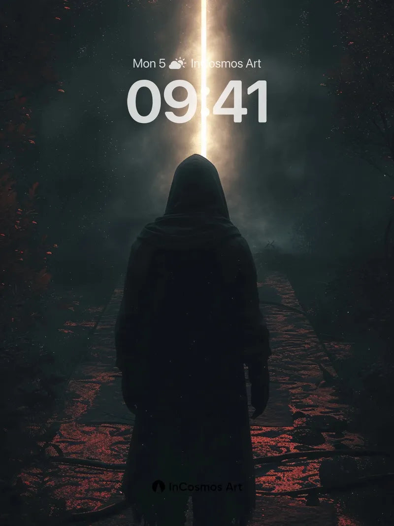 Ethereal Path Wallpaper with Celestial Beam