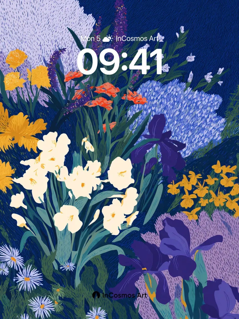 Nocturnal Bloom Wallpaper with Velvet Petals wallpaper for iPhone, iPad & Mac