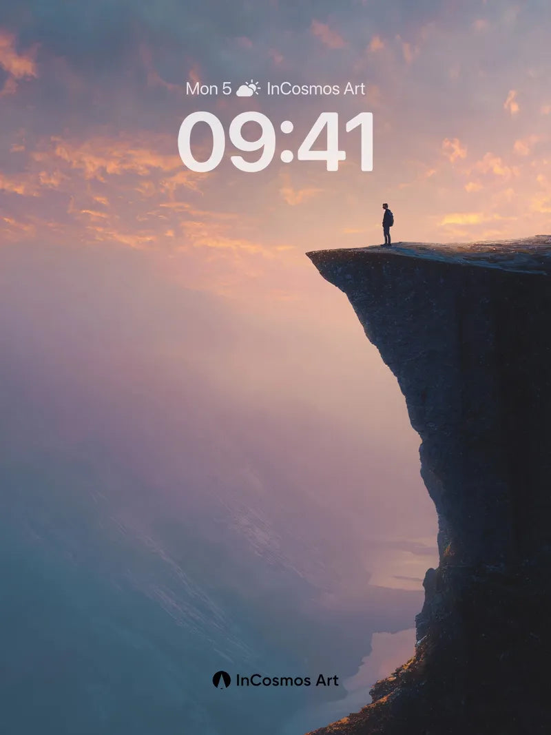 Solitary Horizon Wallpaper with Cliff Edge Glow wallpaper for iPhone, iPad & Mac