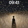 Stellar Silence Wallpaper with Golden Threads wallpaper for iPhone, iPad & Mac