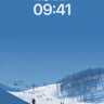 Serenity Slope Wallpaper with Winter Light wallpaper for iPhone, iPad & Mac