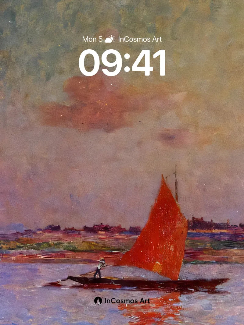 Serenity Sailed Wallpaper with Crimson Sail wallpaper for iPhone, iPad & Mac
