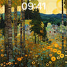 Golden Hush Wallpaper with Birch Whispers wallpaper for iPhone, iPad & Mac