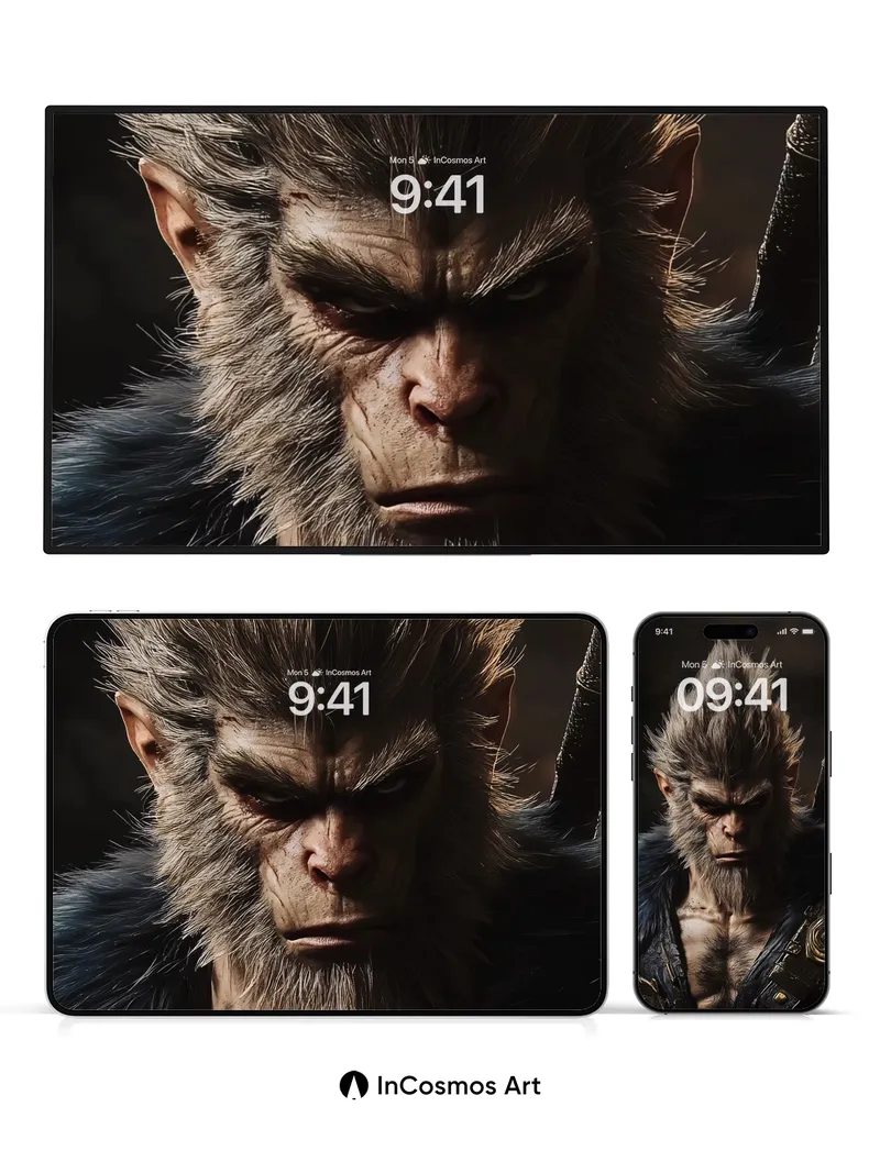 Feral Shadow Wallpaper with Ancient Fur