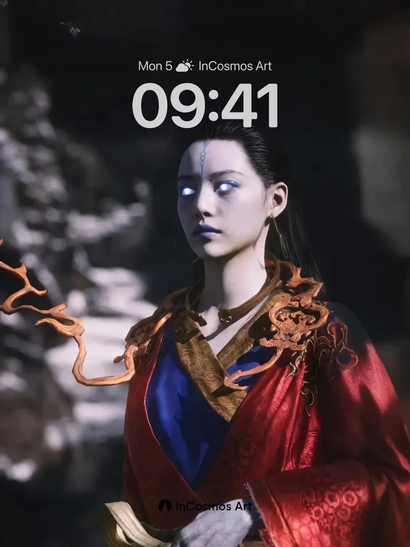 Luminous Serpent Wallpaper with Celestial Eyes