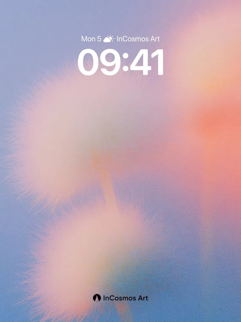 Soft Hush Dandelion Wallpaper with Pastel Sky