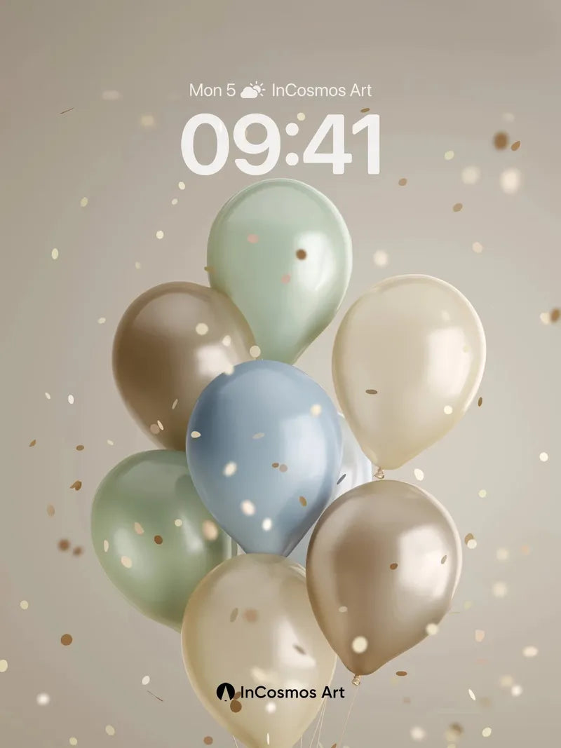 Serene Float Wallpaper with Golden Dust wallpaper for iPhone, iPad & Mac