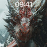 Frost-Blooded Dragon Wallpaper with Snow-Crusted Scales wallpaper for iPhone, iPad & Mac