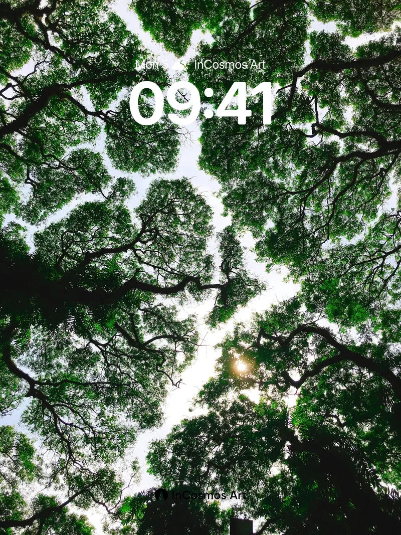 Canopy Whisper Wallpaper with Sunlit Veins