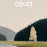 Serene Lake Reflection Wallpaper with Lone Tree wallpaper for iPhone, iPad & Mac