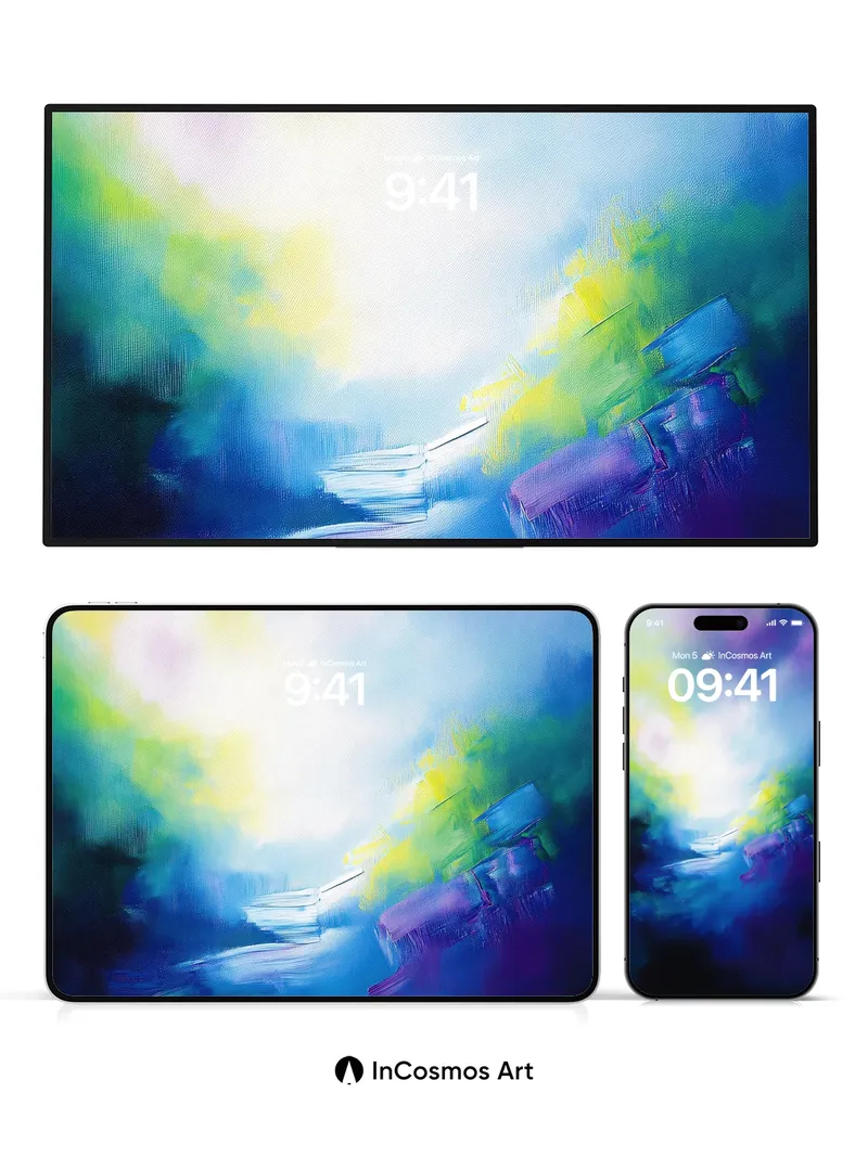 Luminous Abyss Wallpaper with Ethereal Light Veils