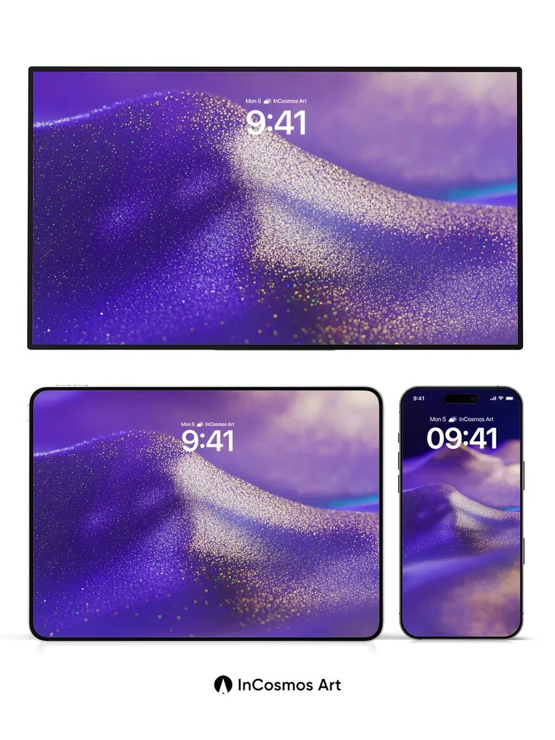 Luminous Dunes Wallpaper with Starlight Dust