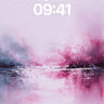 Misty Reflection Wallpaper with Crimson Hues wallpaper for iPhone, iPad & Mac