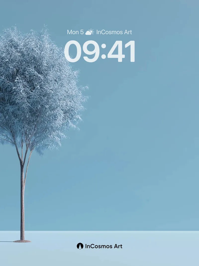 Serenity Sphere Wallpaper with Frost-Textured Canopy