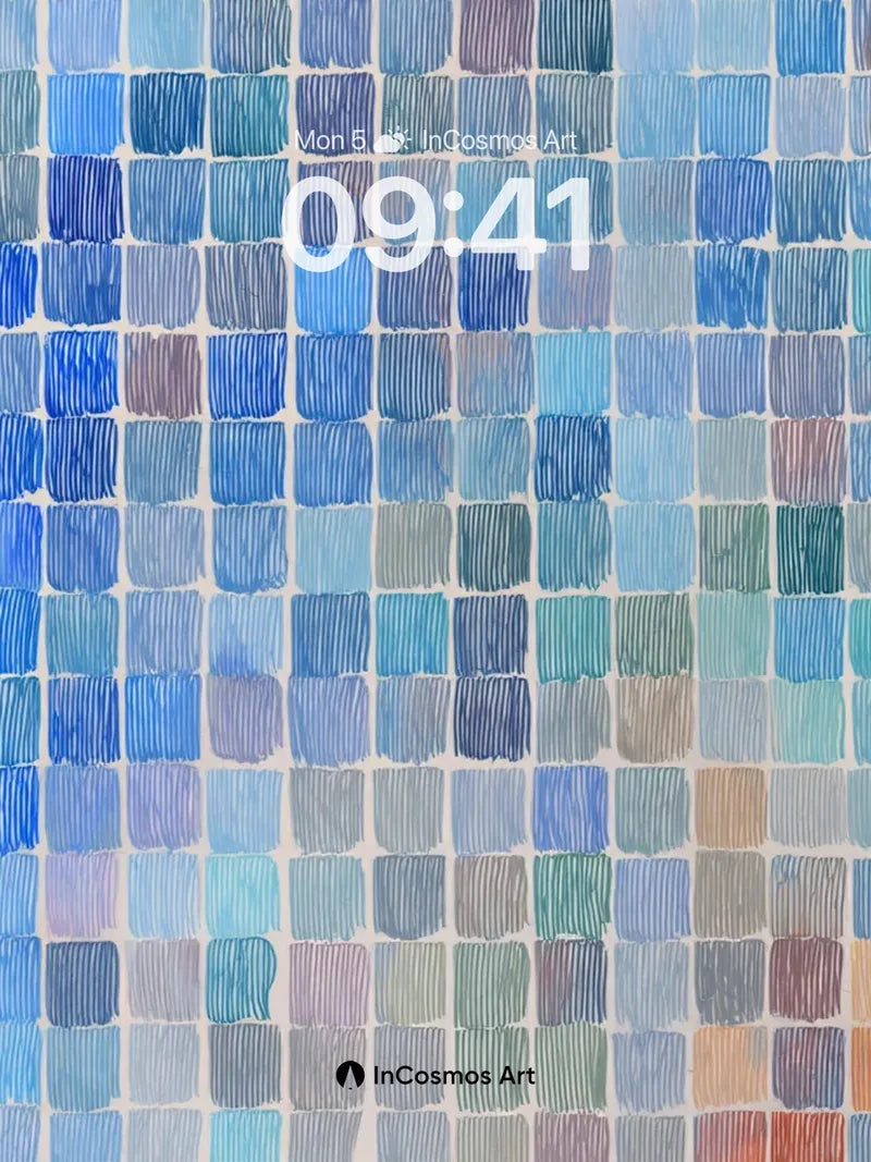 Soft Mosaic Wallpaper in Pastel Gradient wallpaper for iPhone, iPad & Mac