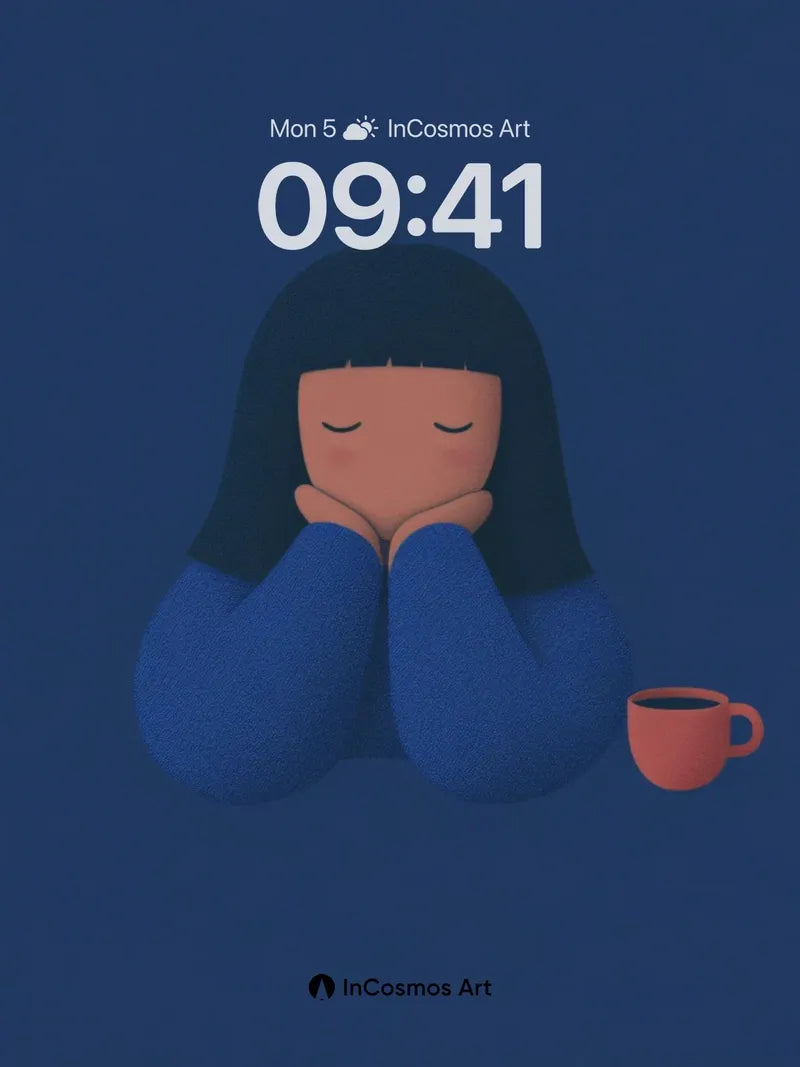 Serenity Stillness Wallpaper with Warm Ember Cup