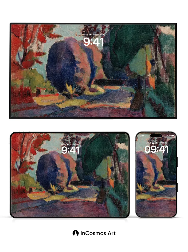 Whispering Canopy Wallpaper with Matisse Hue