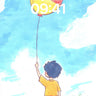 Whispering Sky Wallpaper with Floating Balloon wallpaper for iPhone, iPad & Mac