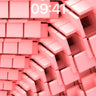 Crimson Grid Wallpaper with Floating Cubes wallpaper for iPhone, iPad & Mac