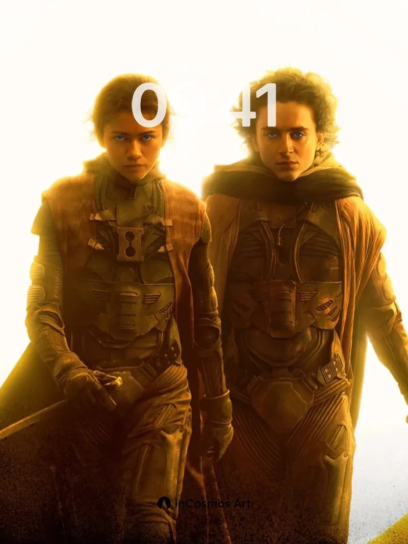 Solar Eclipse Warrior Wallpaper with Golden Veil