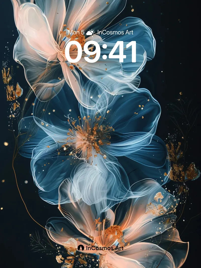 Luminous Bloom Wallpaper with Ethereal Petals